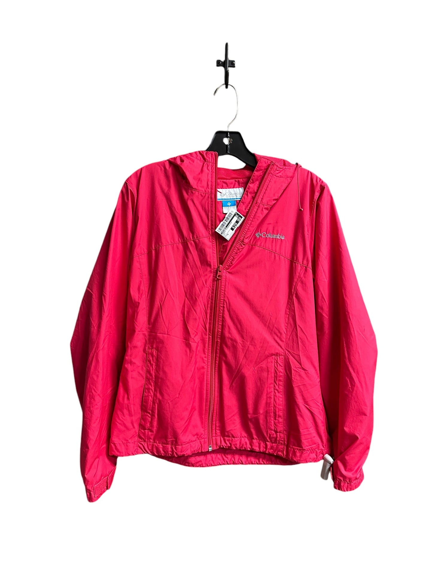 Jacket Windbreaker By Columbia In Red, Size: M