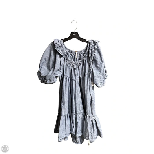 Dress Casual Short By Free People In Blue Denim, Size: Sp
