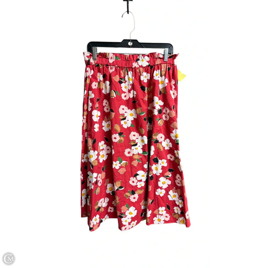 Skirt Designer By Kate Spade In Floral Print, Size: Xl