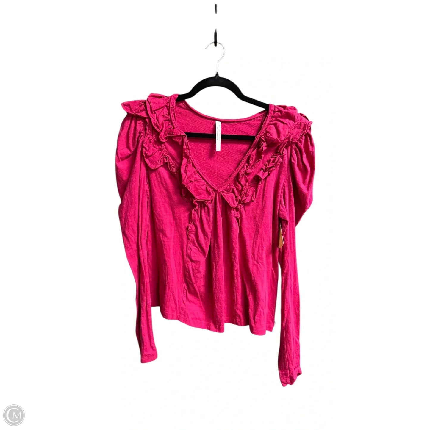 Top Long Sleeve By Anthropologie In Pink, Size: M