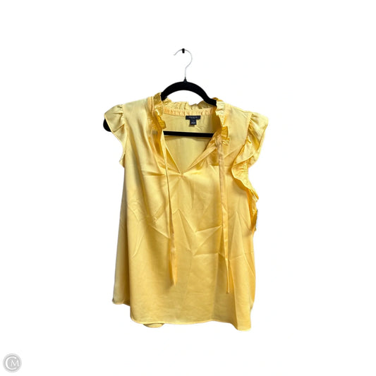 Blouse Sleeveless By Ann Taylor In Yellow, Size: S