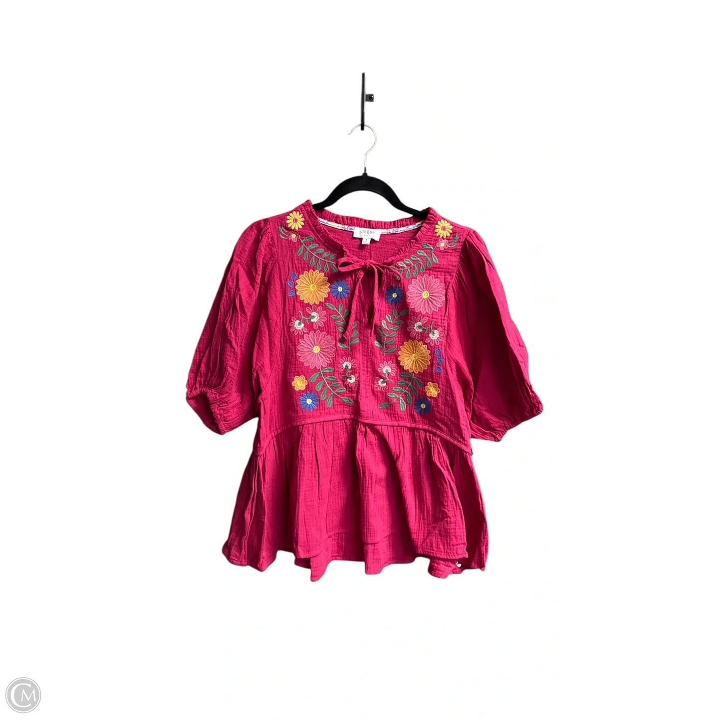 Blouse Short Sleeve By Umgee In Floral Print, Size: S