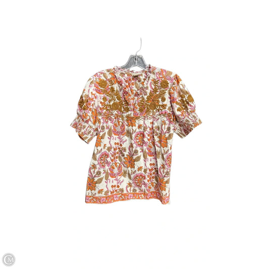 Blouse Short Sleeve By Clothes Mentor In Floral Print, Size: M
