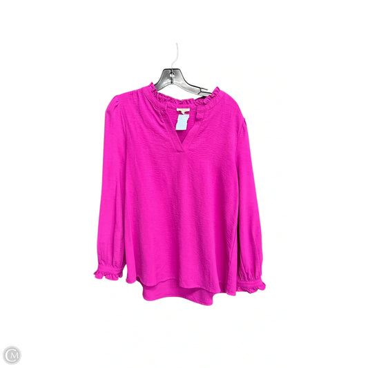 Blouse Long Sleeve By Jodifl In Purple, Size: S