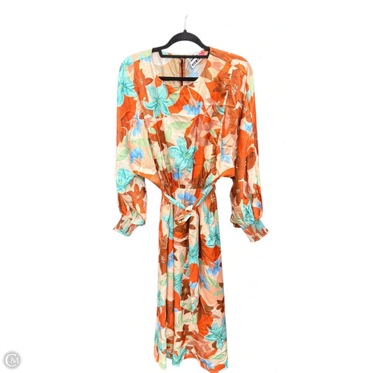 Dress Casual Maxi By Flying Tomato In Floral Print, Size: L