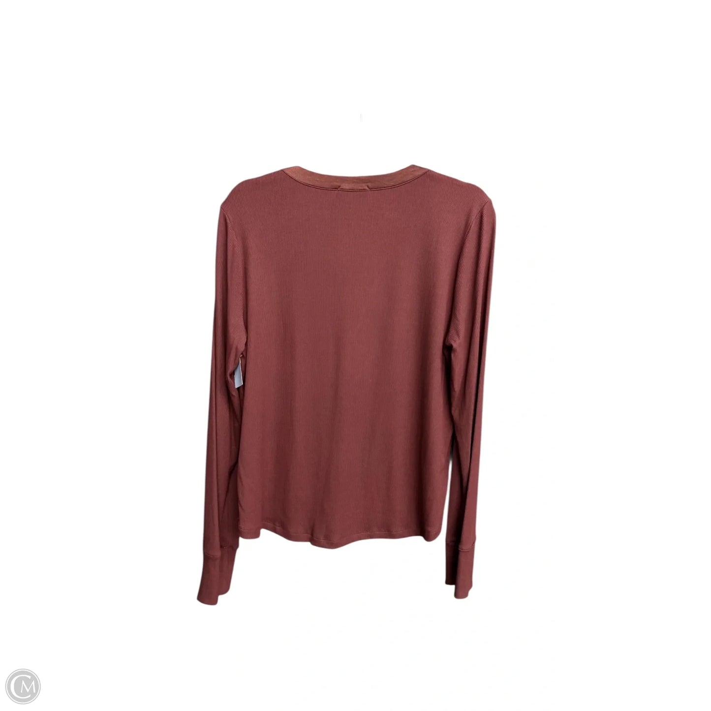 Blouse Long Sleeve By Evereve In Maroon, Size: L