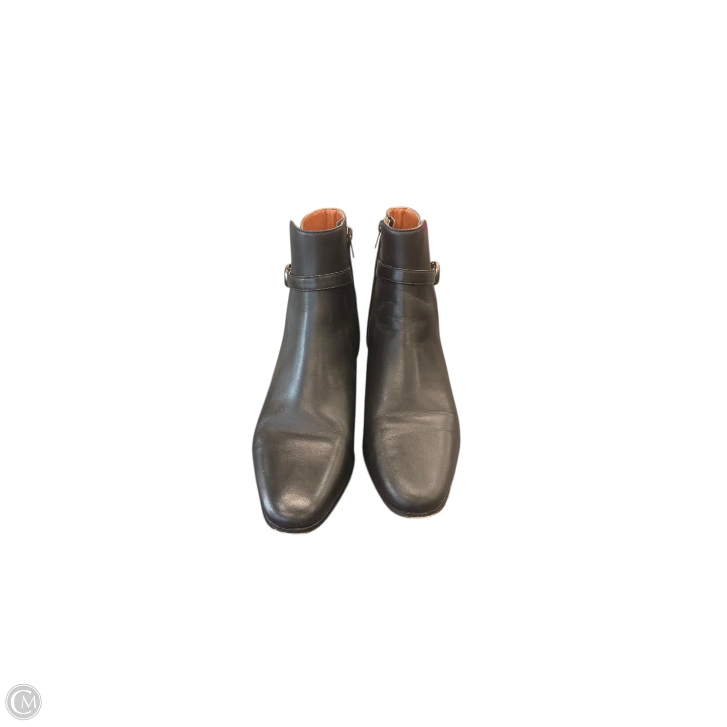 Boots Designer By Coach In Black & Silver, Size: 9.5