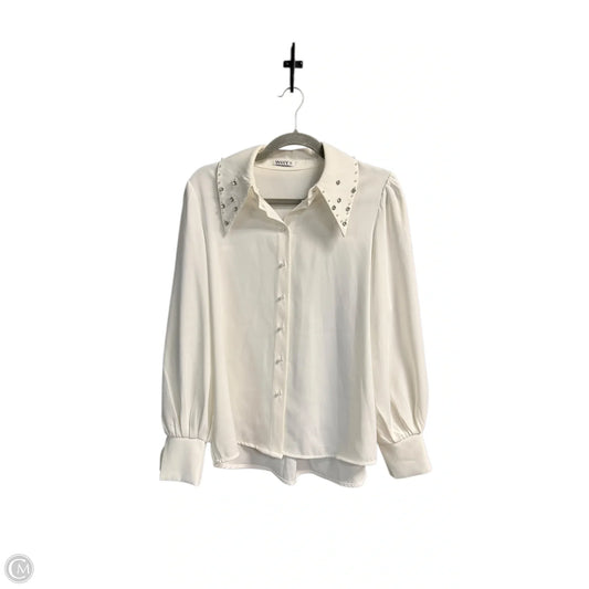 Blouse Long Sleeve By Why Dress In White, Size: S