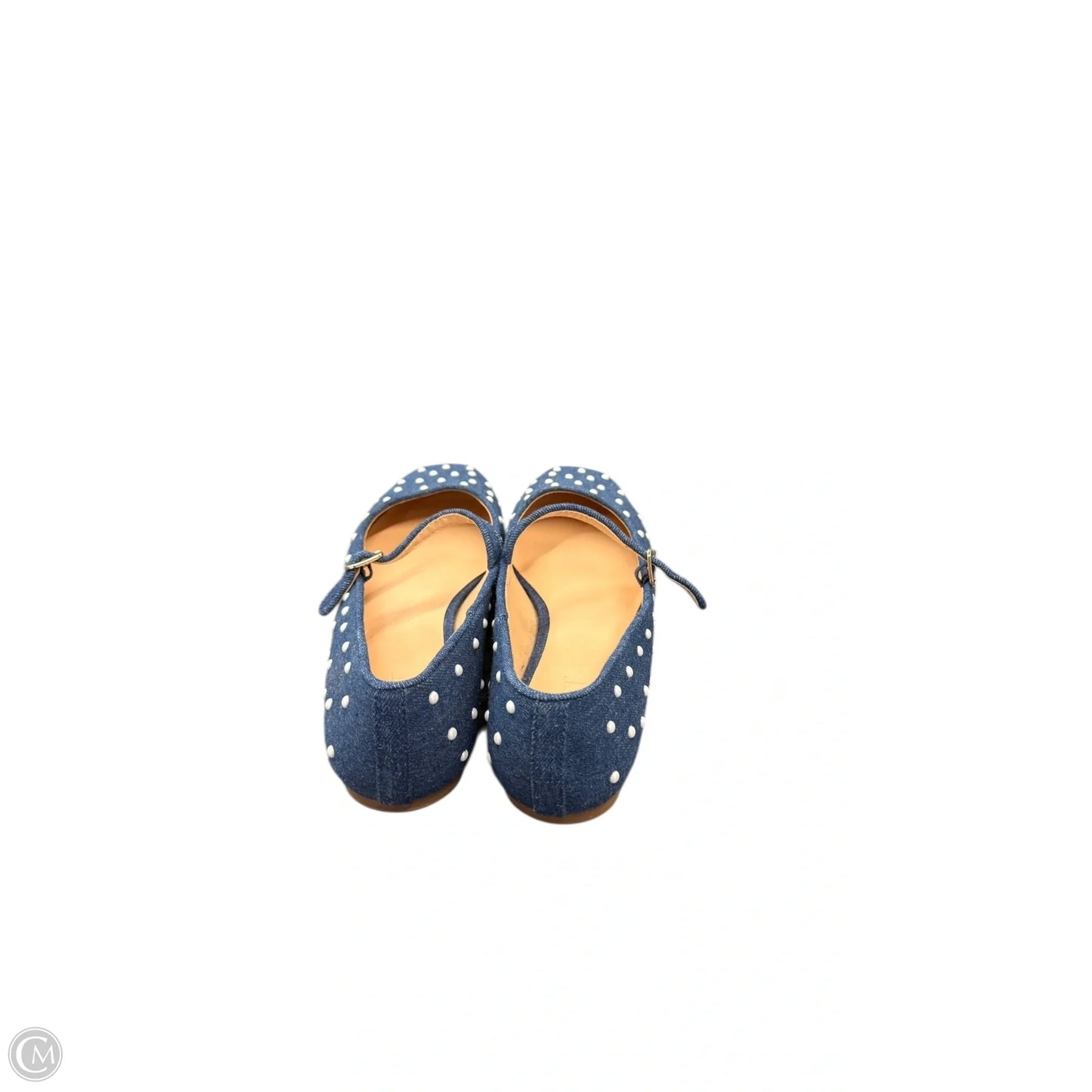 Shoes Flats By Loft In Blue & White, Size: 9