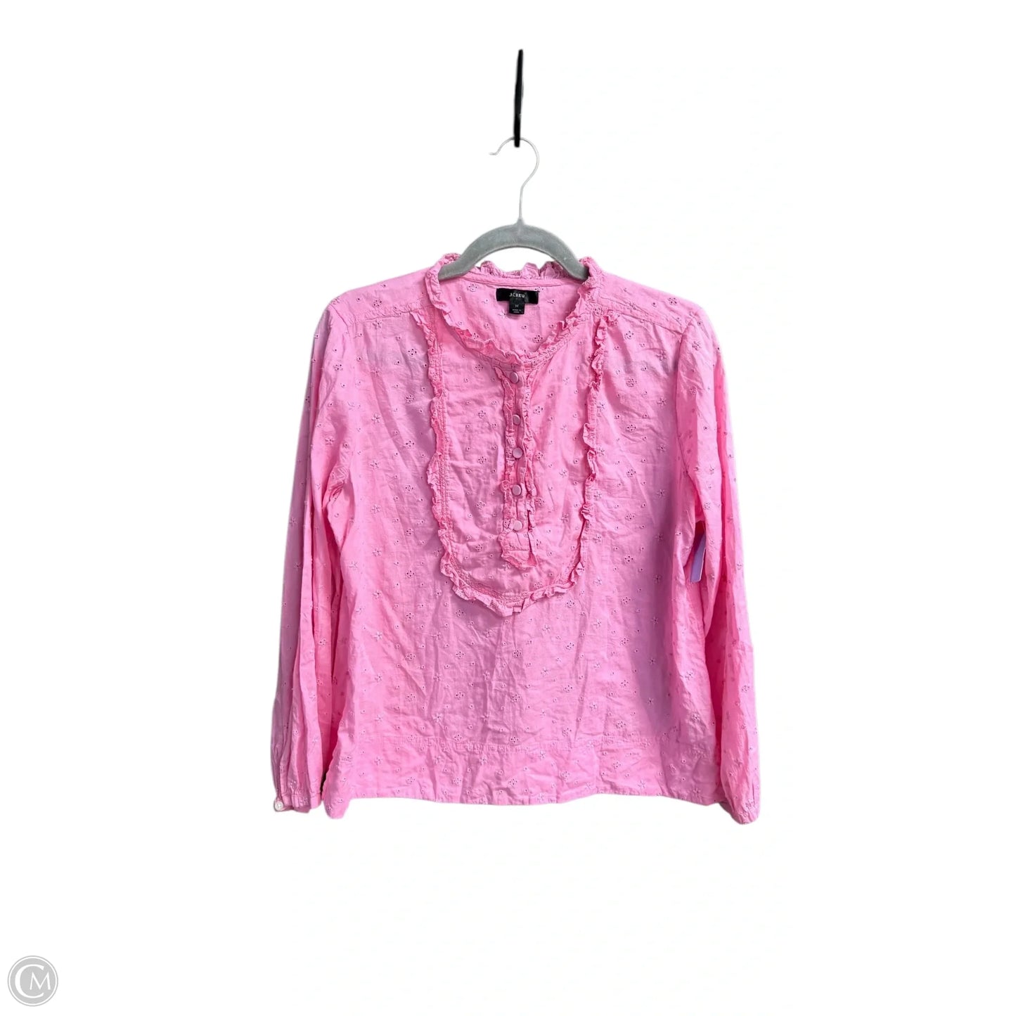 Blouse Long Sleeve By J. Crew In Pink, Size: M