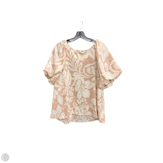 Blouse Short Sleeve By Umgee In Floral Print, Size: L