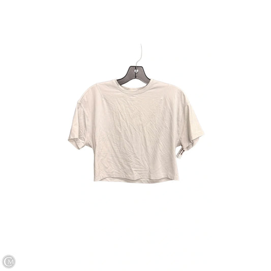 Athletic Top Short Sleeve By Lululemon In Grey, Size: S