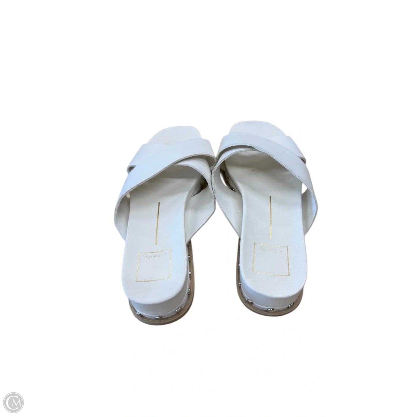 Sandals Flats By Dolce Vita In Silver & White, Size: 7.5