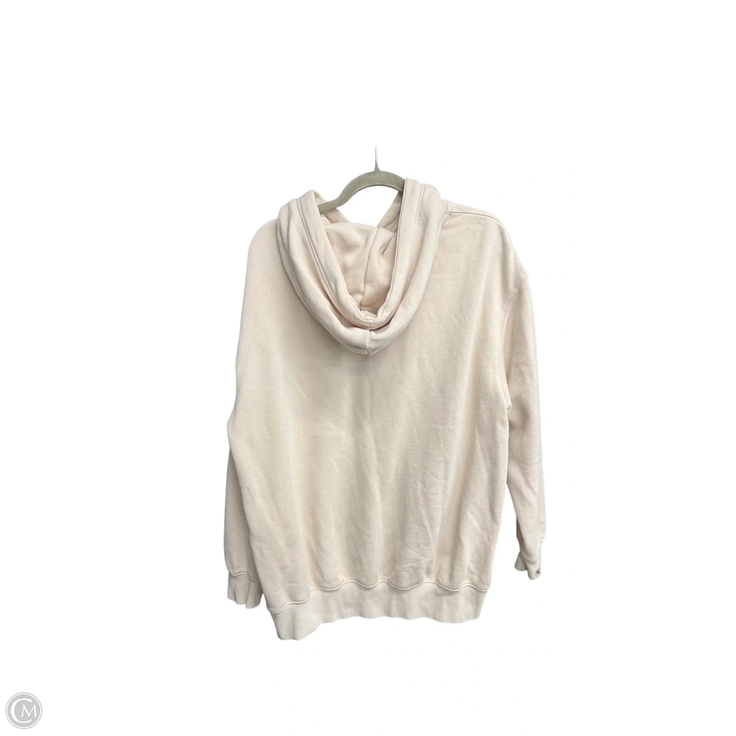 Athletic Sweatshirt Hoodie By Nike Apparel In Cream, Size: M