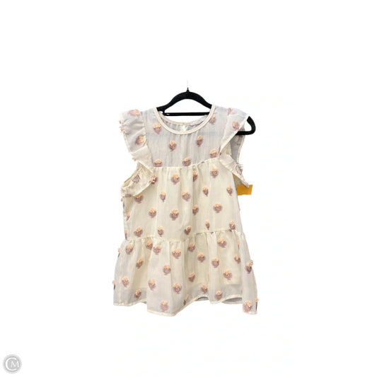 Blouse Sleeveless By Thml In Cream & Purple, Size: Xs