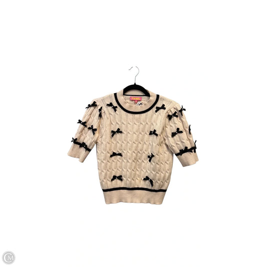Sweater Short Sleeve By Thml In Black & Tan, Size: Xs