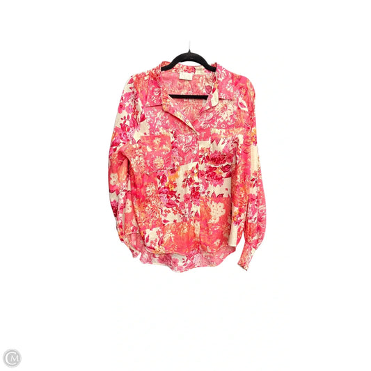 Blouse Long Sleeve By Fate In Floral Print, Size: S