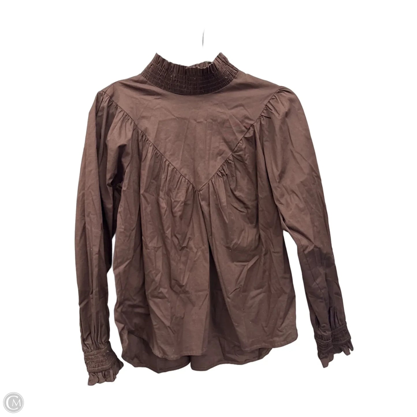 Blouse Long Sleeve By Papermoon In Brown, Size: M