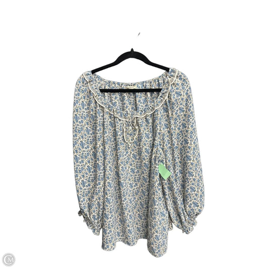 Blouse Long Sleeve By Max Studio In Floral Print, Size: Xl