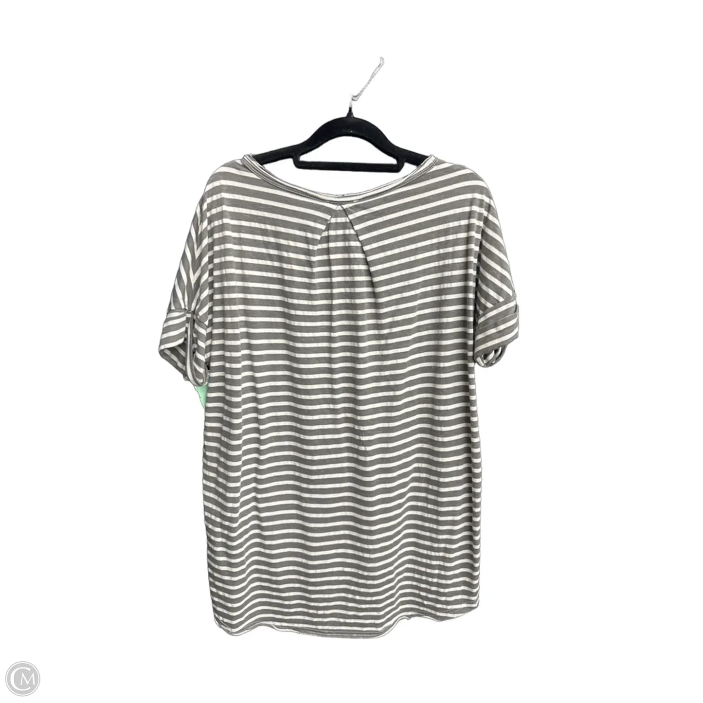 Top Short Sleeve By Umgee In Striped Pattern, Size: M