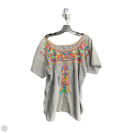 Blouse Short Sleeve By Clothes Mentor In Floral Print, Size: 3x