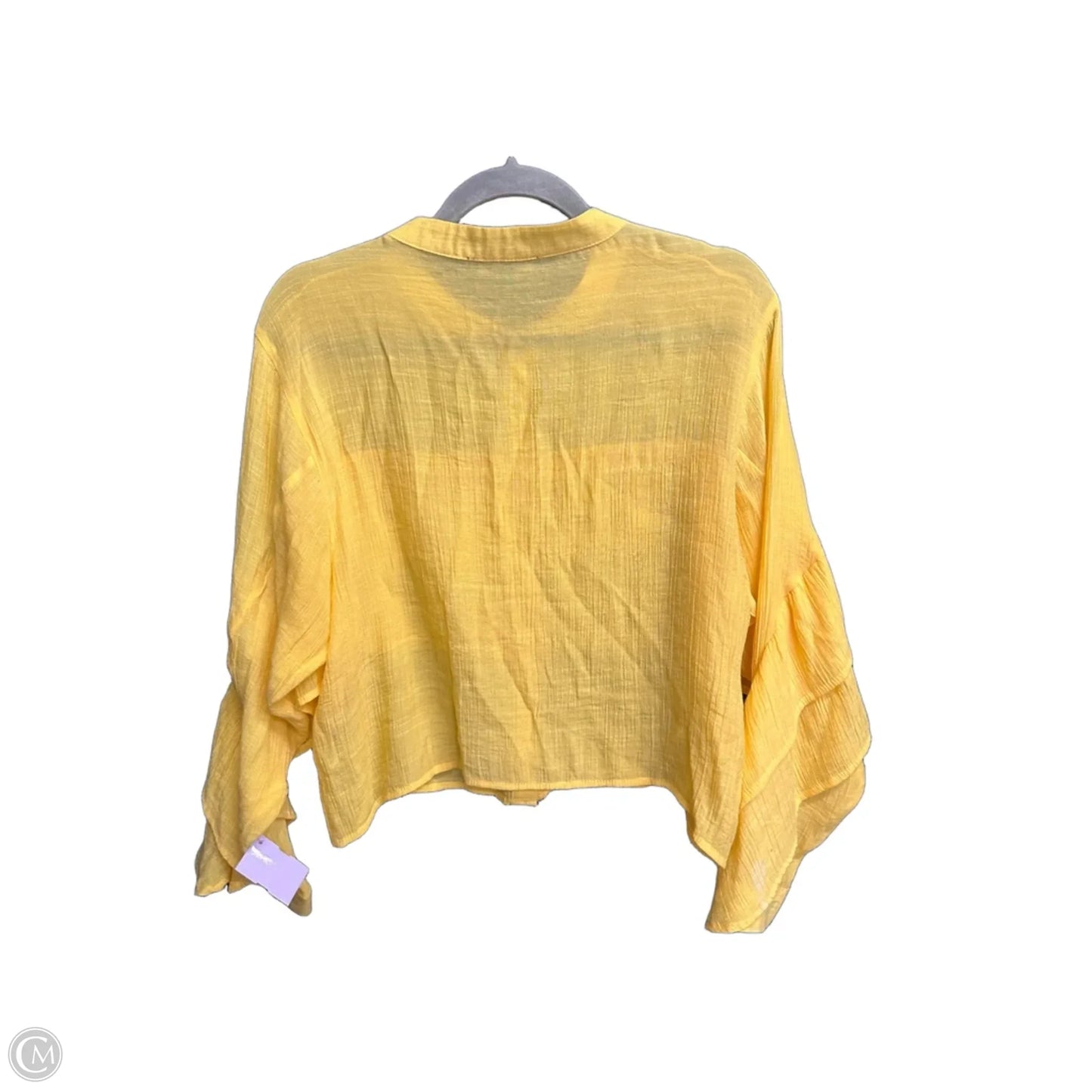 Blouse Long Sleeve By Love In Yellow, Size: L