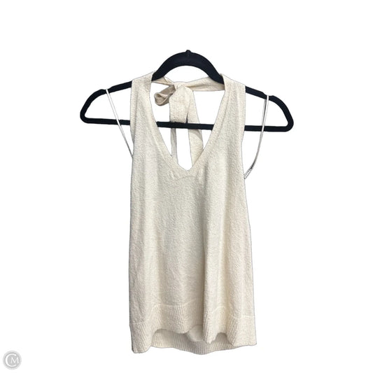 Top Sleeveless By Loft In Cream, Size: M