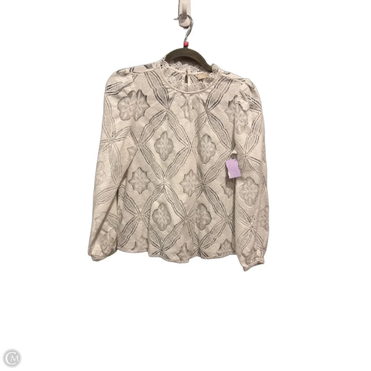 Blouse Long Sleeve By Loft In White, Size: Xsp