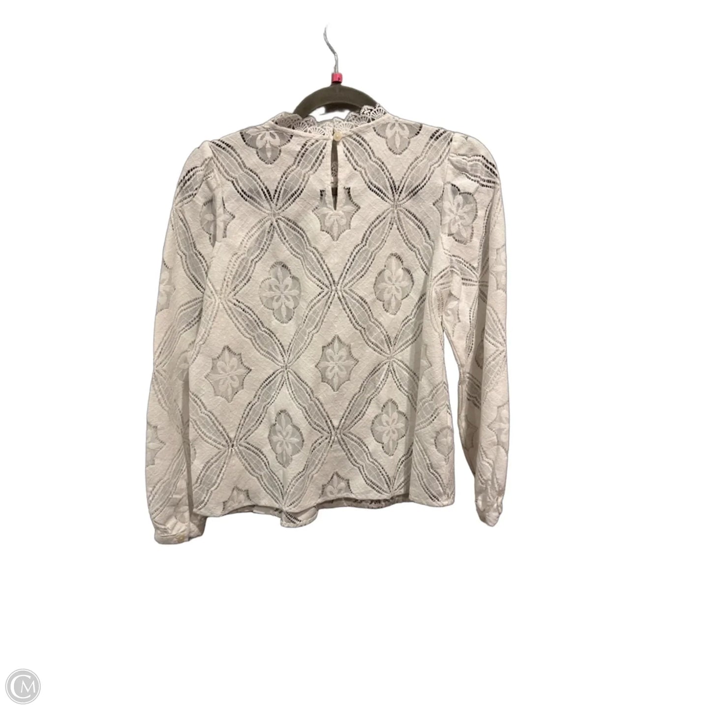 Blouse Long Sleeve By Loft In White, Size: Xsp