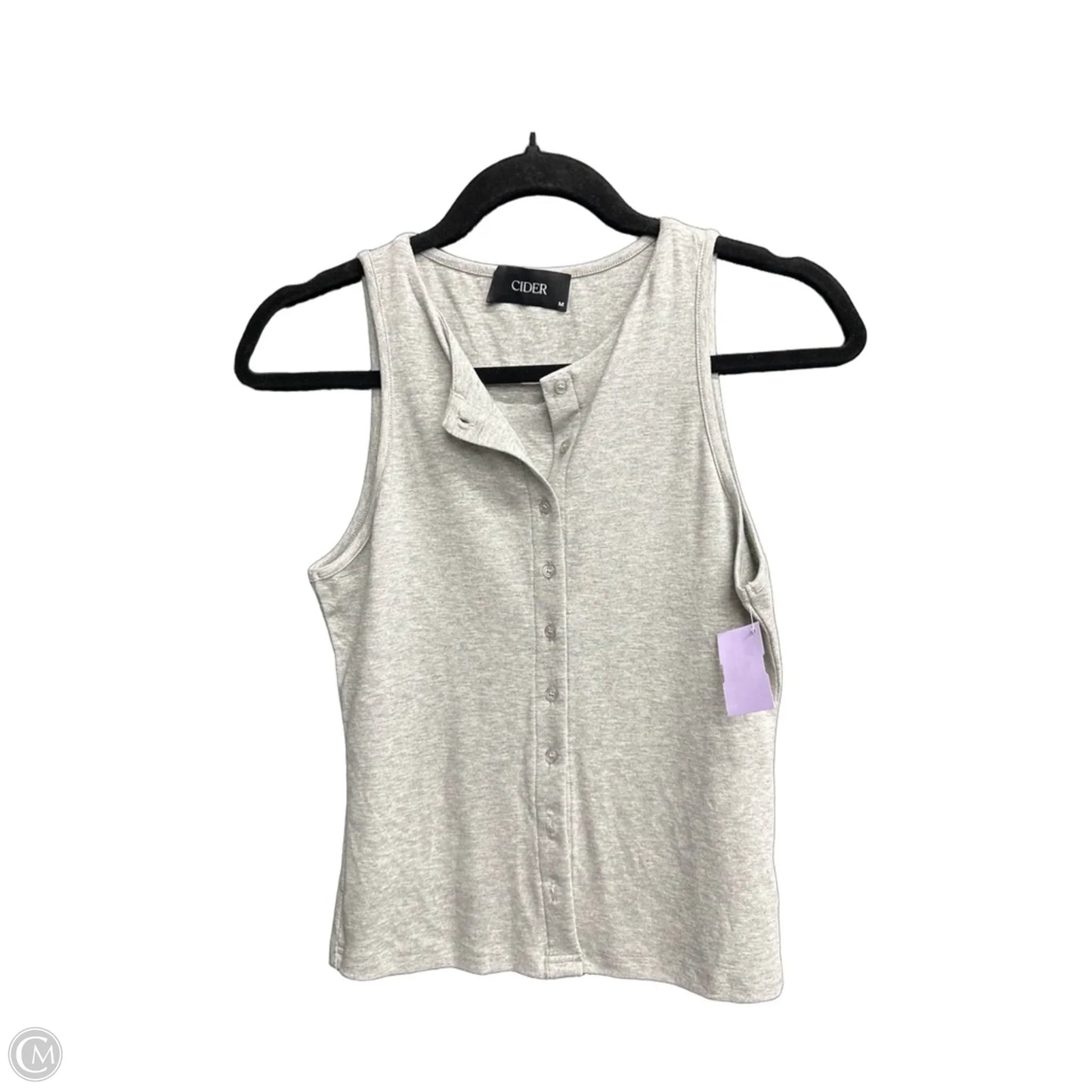 Tank Top By Cider In Grey, Size: M
