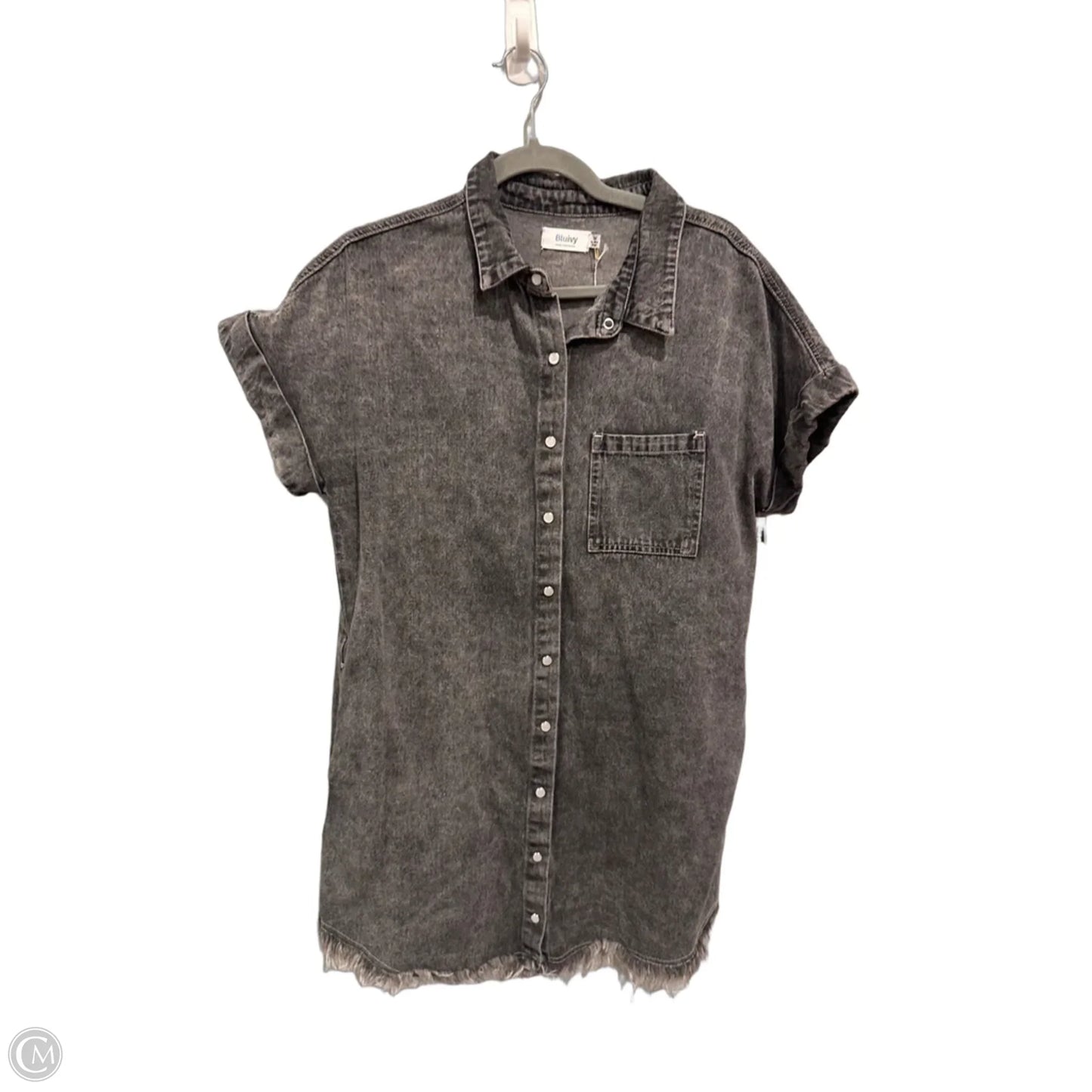 Dress Casual Midi By Bluivy In Black Denim, Size: M