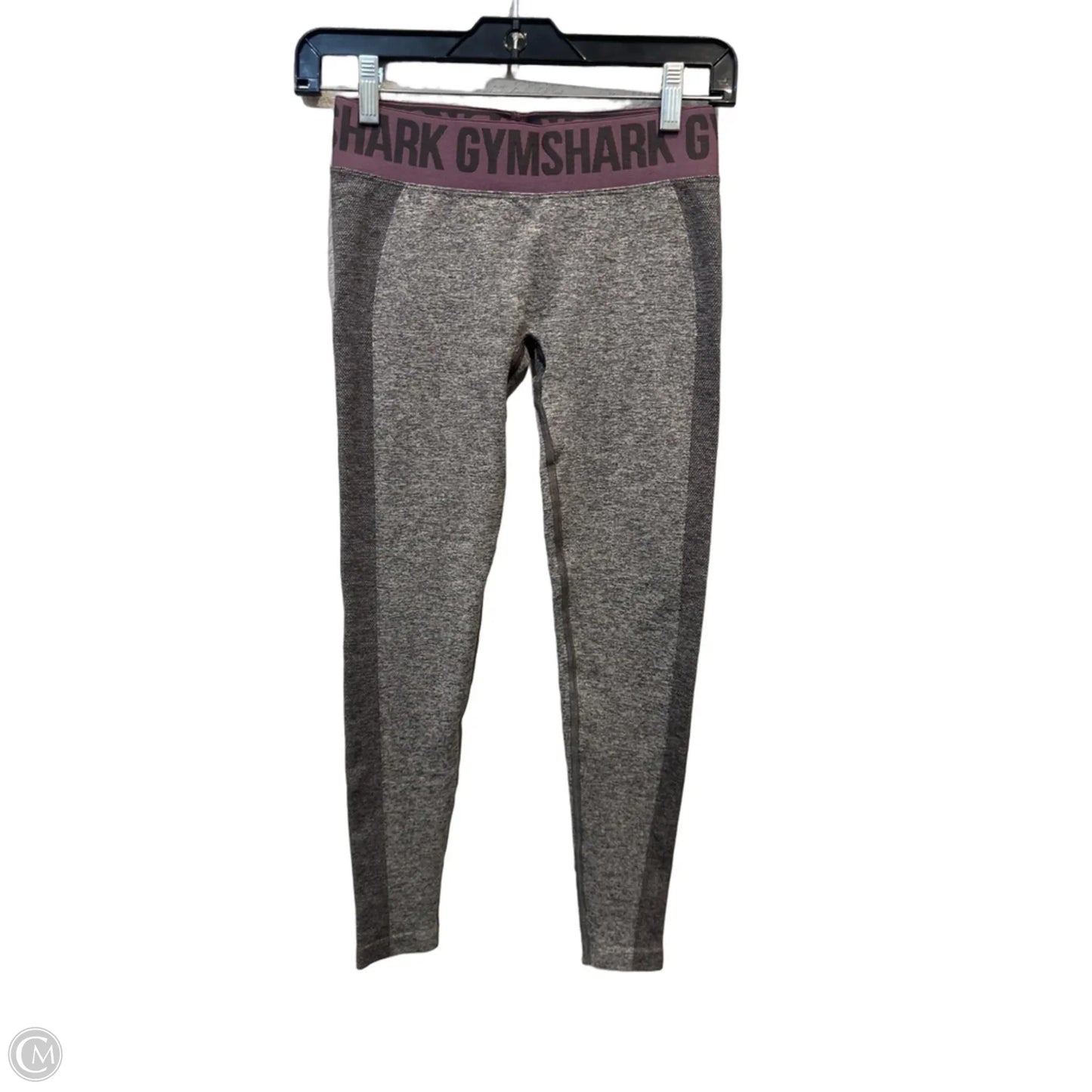 Athletic Leggings By Gym Shark In Grey & Pink, Size: S