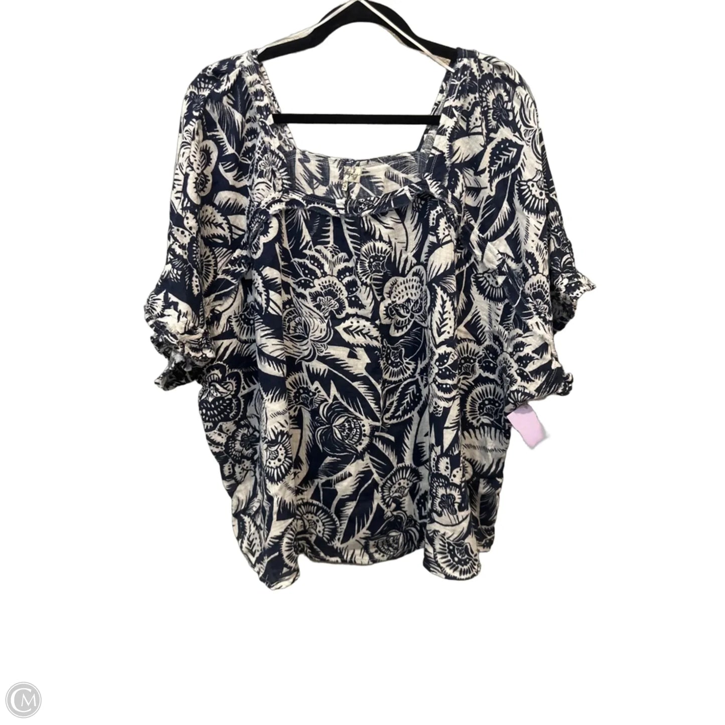 Top Short Sleeve By Clothes Mentor In Floral Print, Size: 3x