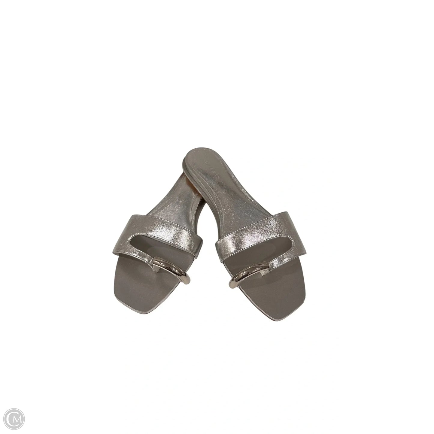 Sandals Designer By Tory Burch In Silver, Size: 9.5