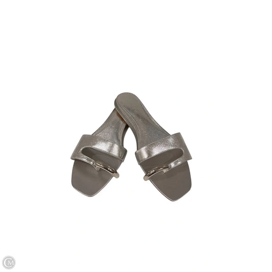 Sandals Designer By Tory Burch In Silver, Size: 9.5