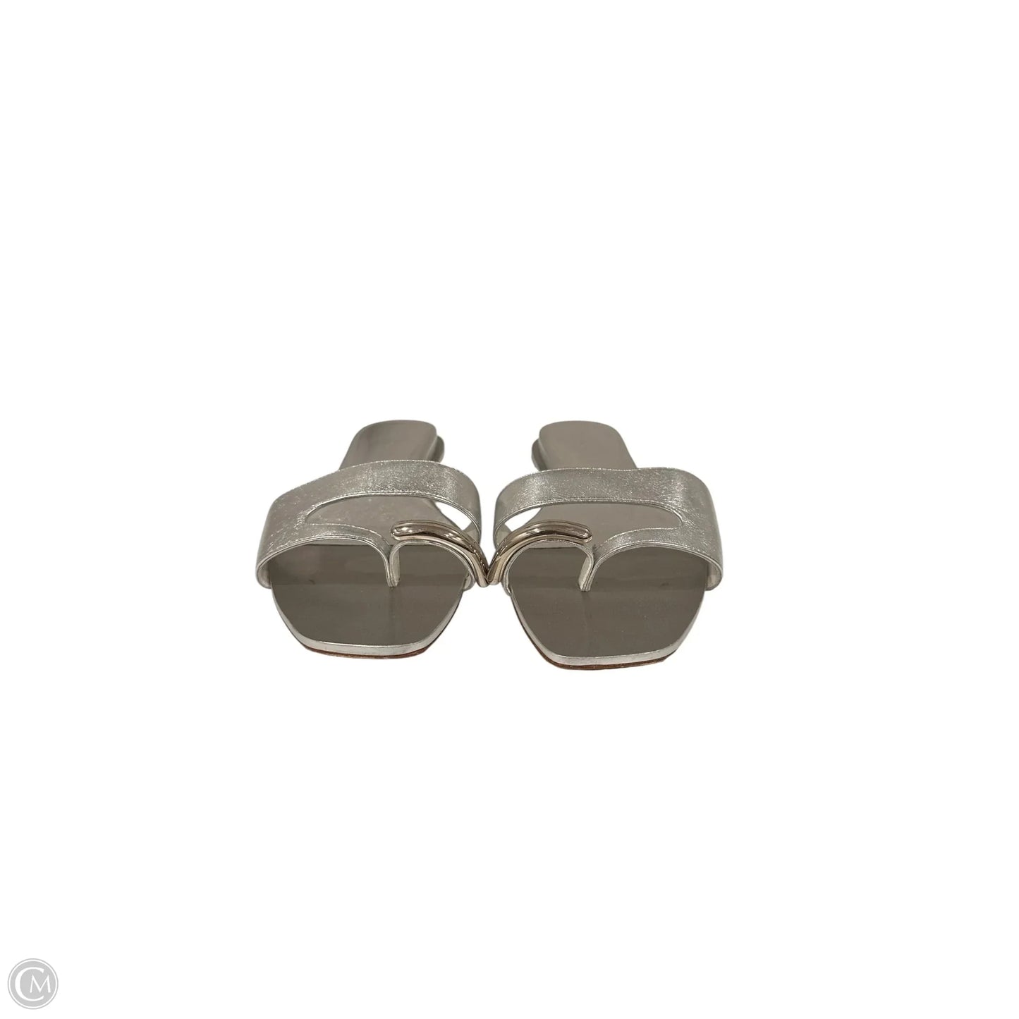 Sandals Designer By Tory Burch In Silver, Size: 9.5
