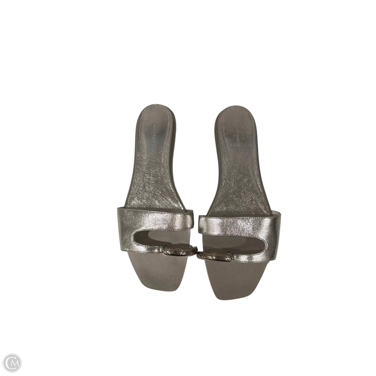 Sandals Designer By Tory Burch In Silver, Size: 9.5