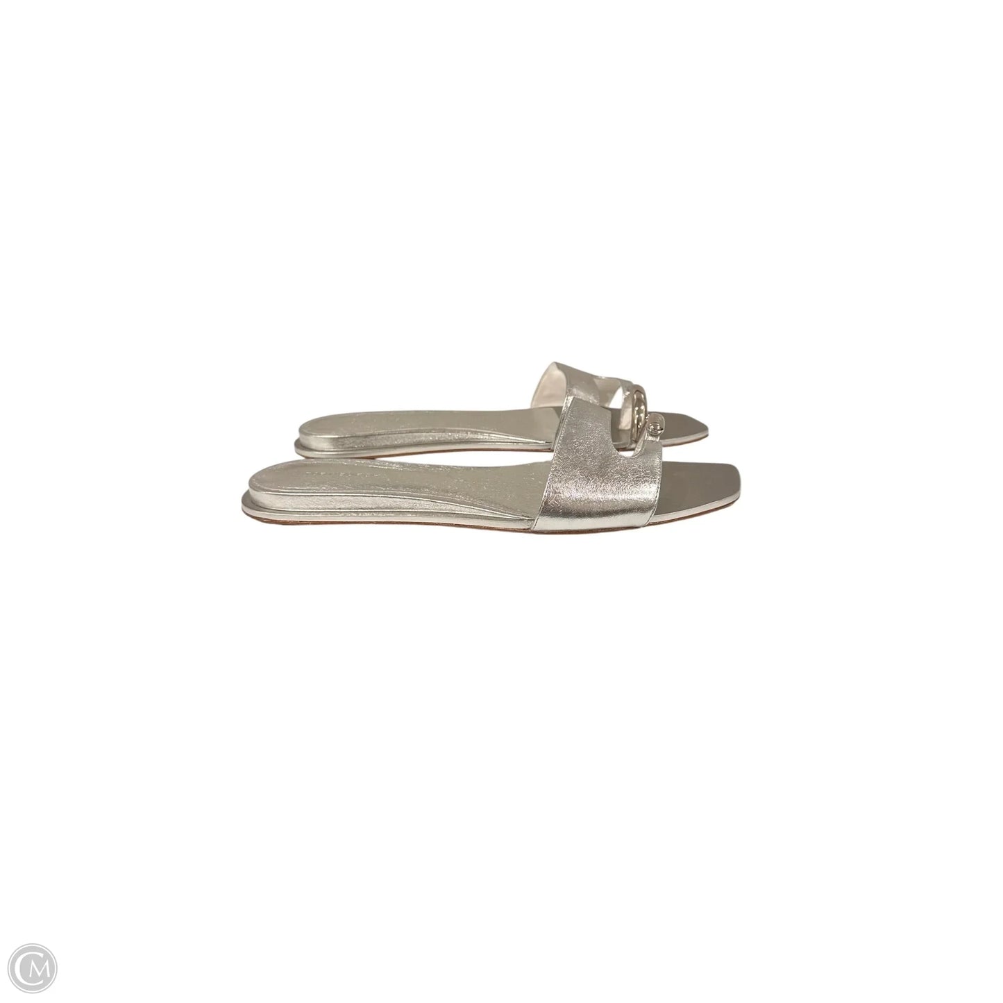 Sandals Designer By Tory Burch In Silver, Size: 9.5