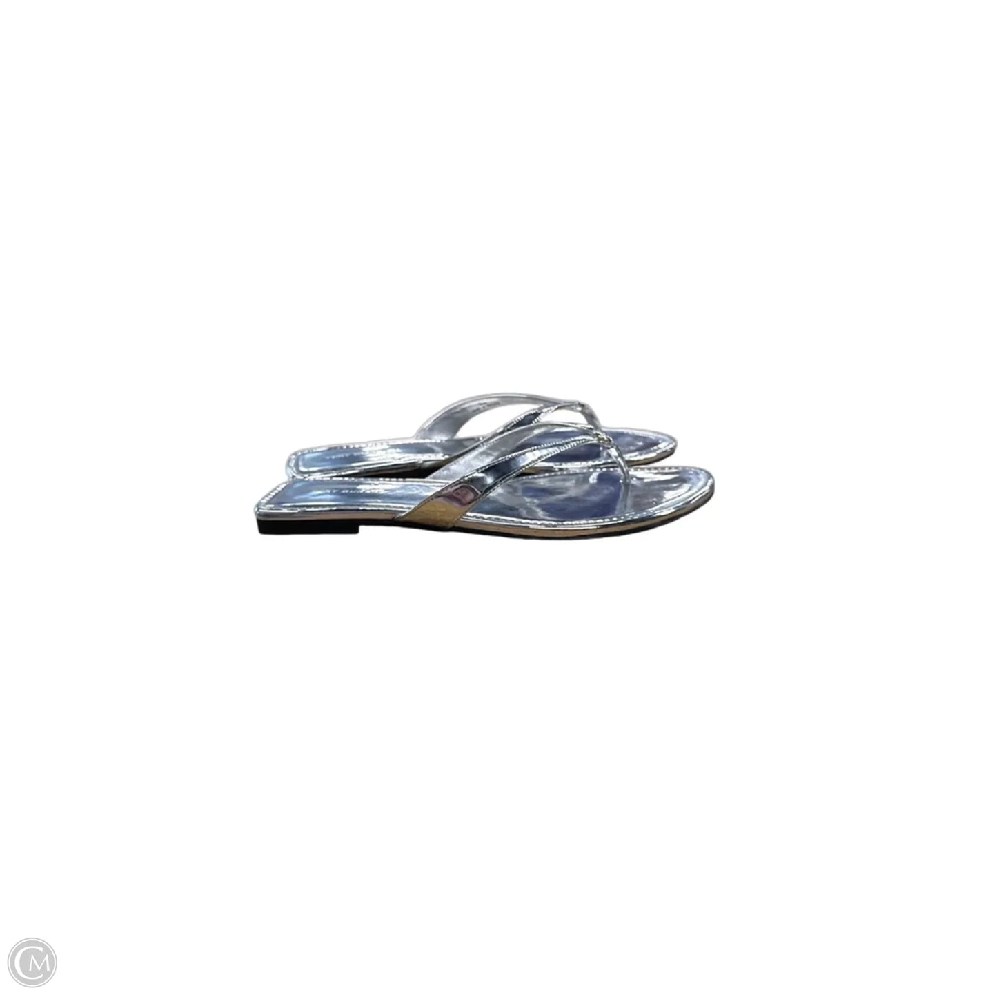 Sandals Designer By Tory Burch In Silver, Size: 9.5