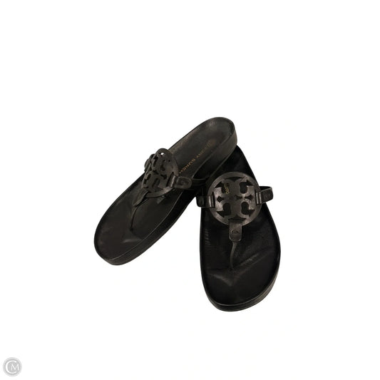 Sandals Designer By Tory Burch In Black, Size: 9.5
