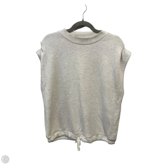 Top Sleeveless By Varley In Grey & White, Size: M