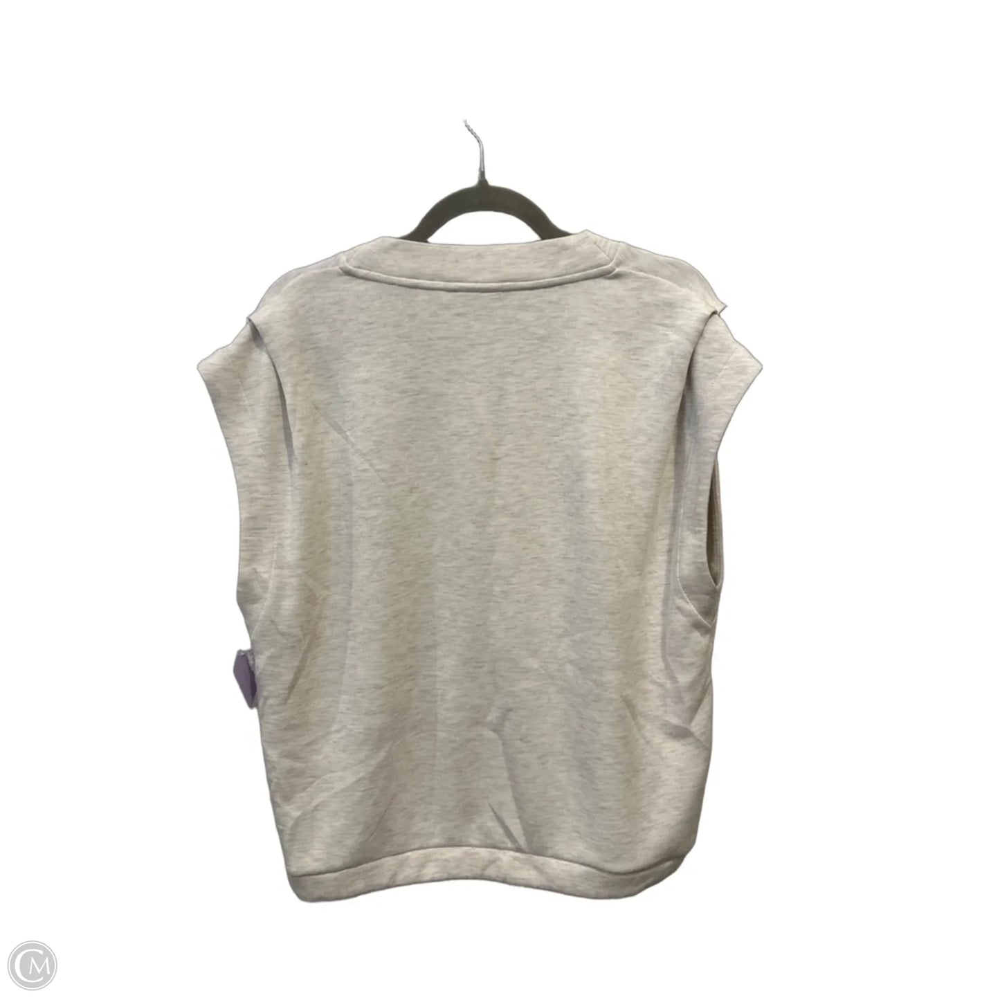 Top Sleeveless By Varley In Grey & White, Size: M