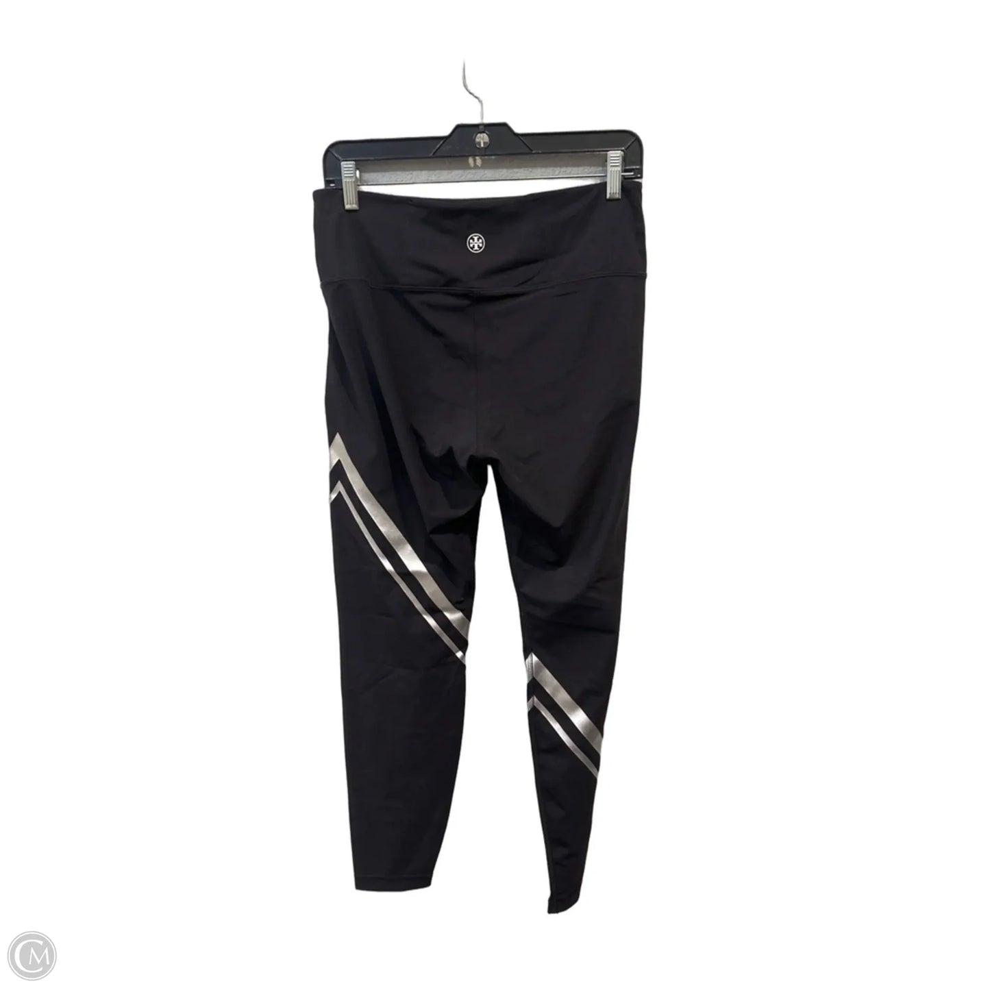 Pants Designer By Tory Burch In Black & Silver, Size: Xl