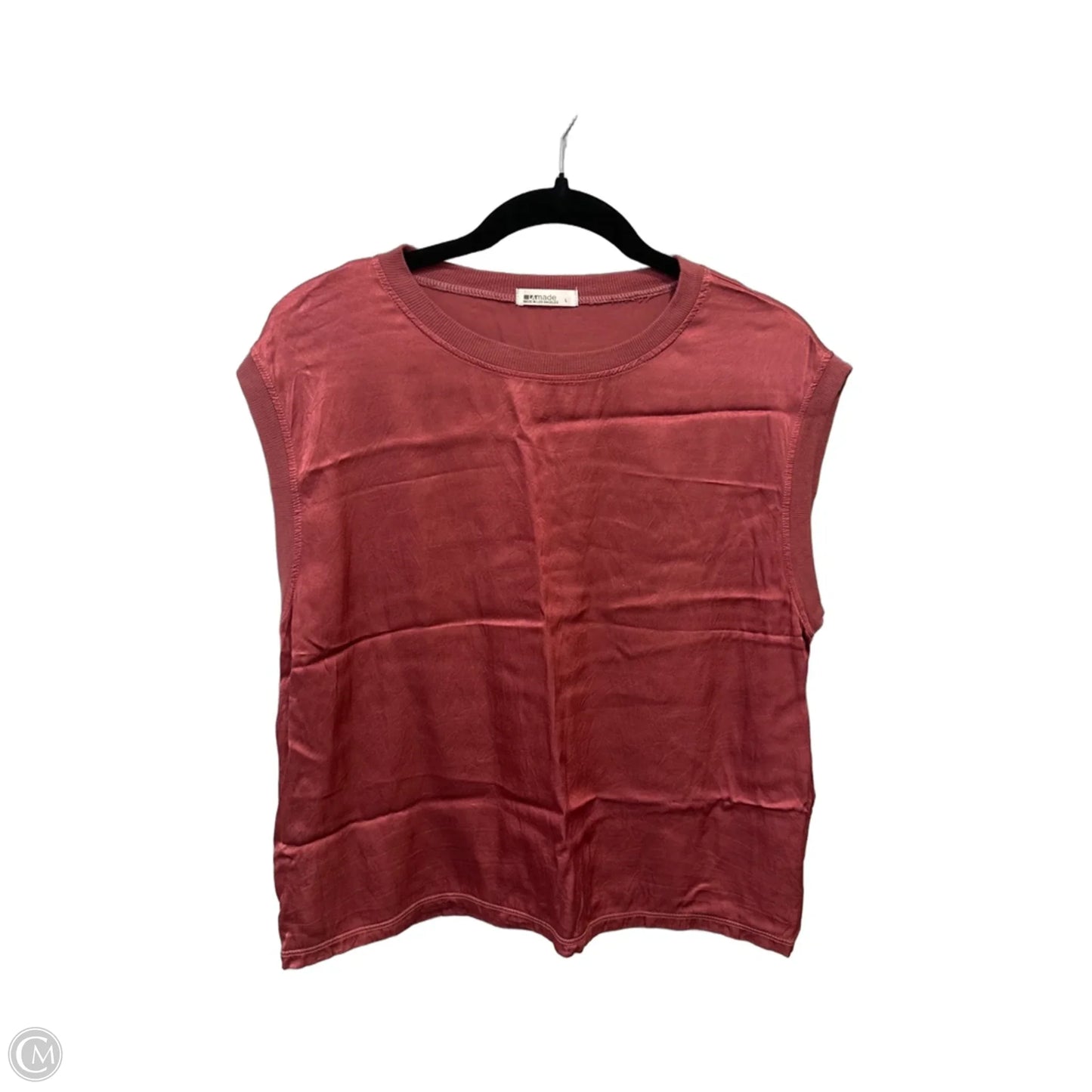 Top Sleeveless By La Made In Pink, Size: L