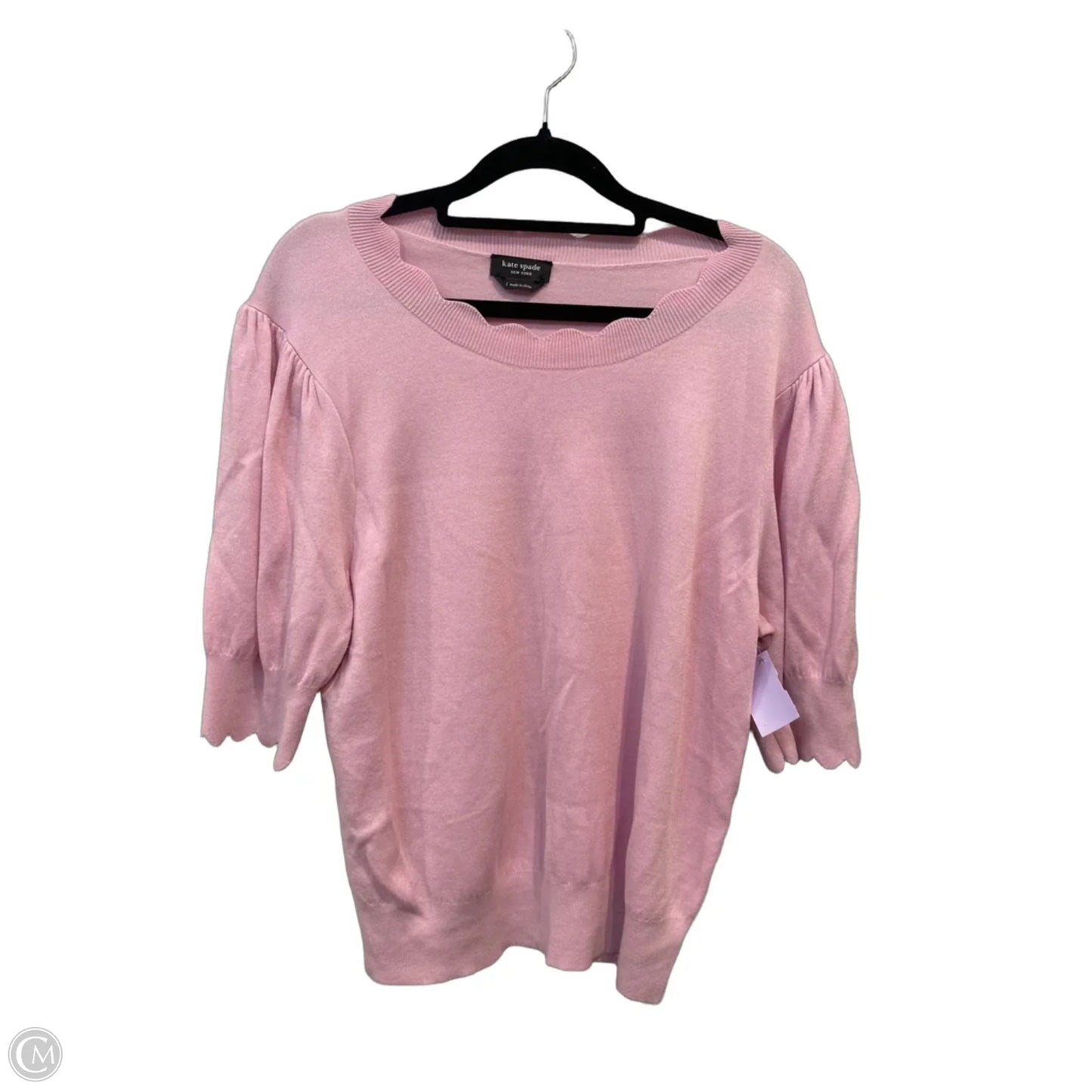 Top Short Sleeve Designer By Kate Spade In Pink, Size: L