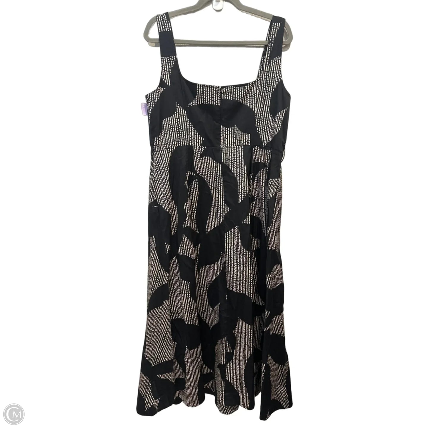 Dress Casual Maxi By Donna Karan In Black & Cream, Size: Xl