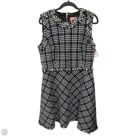 Dress Designer By Kate Spade In Black & Blue, Size: Xl