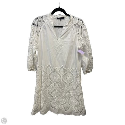 Dress Casual Midi By Clothes Mentor In White, Size: L
