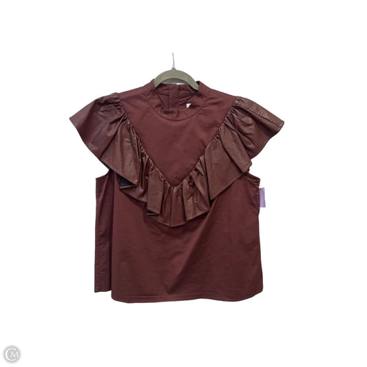 Top Sleeveless By Crosby In Maroon, Size: L