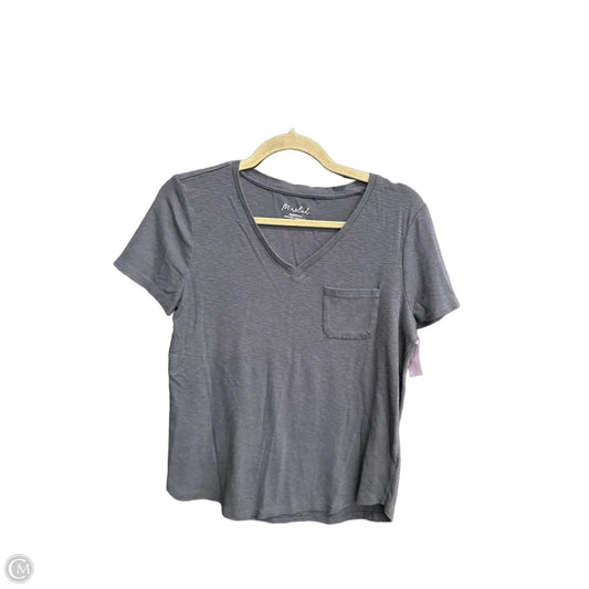 Top Short Sleeve Basic By Marled In Navy, Size: M